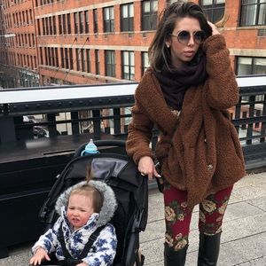 Brown cozy spring jacket